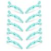 10pcs/set Multicolor Croc Clips Transparent Plastic Hairdresser Clip Hair Styling Sectioning Barrettes Professional Non Slip Alligator Clips Salon DIY Accessories Hairpins (10pcs-Cyan) view 3