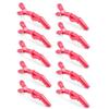 10pcs/set Croc Clips Transparent Plastic Hairdresser Clip Hair Styling Sectioning Barrettes Professional Non Slip Alligator Clip Salon DIY Accessories(10pcs-Watermelon Red) view 1