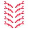 10pcs/set Croc Clips Transparent Plastic Hairdresser Clip Hair Styling Sectioning Barrettes Professional Non Slip Alligator Clip Salon DIY Accessories(10pcs-Watermelon Red) view 4