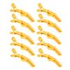 10pcs/set Multicolor Croc Clips Transparent Plastic Hairdresser Clip Hair Styling Sectioning Barrettes Professional Non Slip Alligator Clip Salon DIY Accessories Hairpins (10pcs-Yellow) view 1