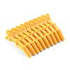 10pcs/set Multicolor Croc Clips Transparent Plastic Hairdresser Clip Hair Styling Sectioning Barrettes Professional Non Slip Alligator Clip Salon DIY Accessories Hairpins (10pcs-Yellow) view 2