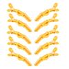 10pcs/set Multicolor Croc Clips Transparent Plastic Hairdresser Clip Hair Styling Sectioning Barrettes Professional Non Slip Alligator Clip Salon DIY Accessories Hairpins (10pcs-Yellow) view 4