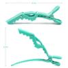 12 Pcs Alligator Hair Clips for Professional Styling Sectioning Non-slip Grip Clips for Hair Cutting with Wide Teeth & Double-Hinged-Green view 2