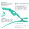 12 Pcs Alligator Hair Clips for Professional Styling Sectioning Non-slip Grip Clips for Hair Cutting with Wide Teeth & Double-Hinged-Green view 4