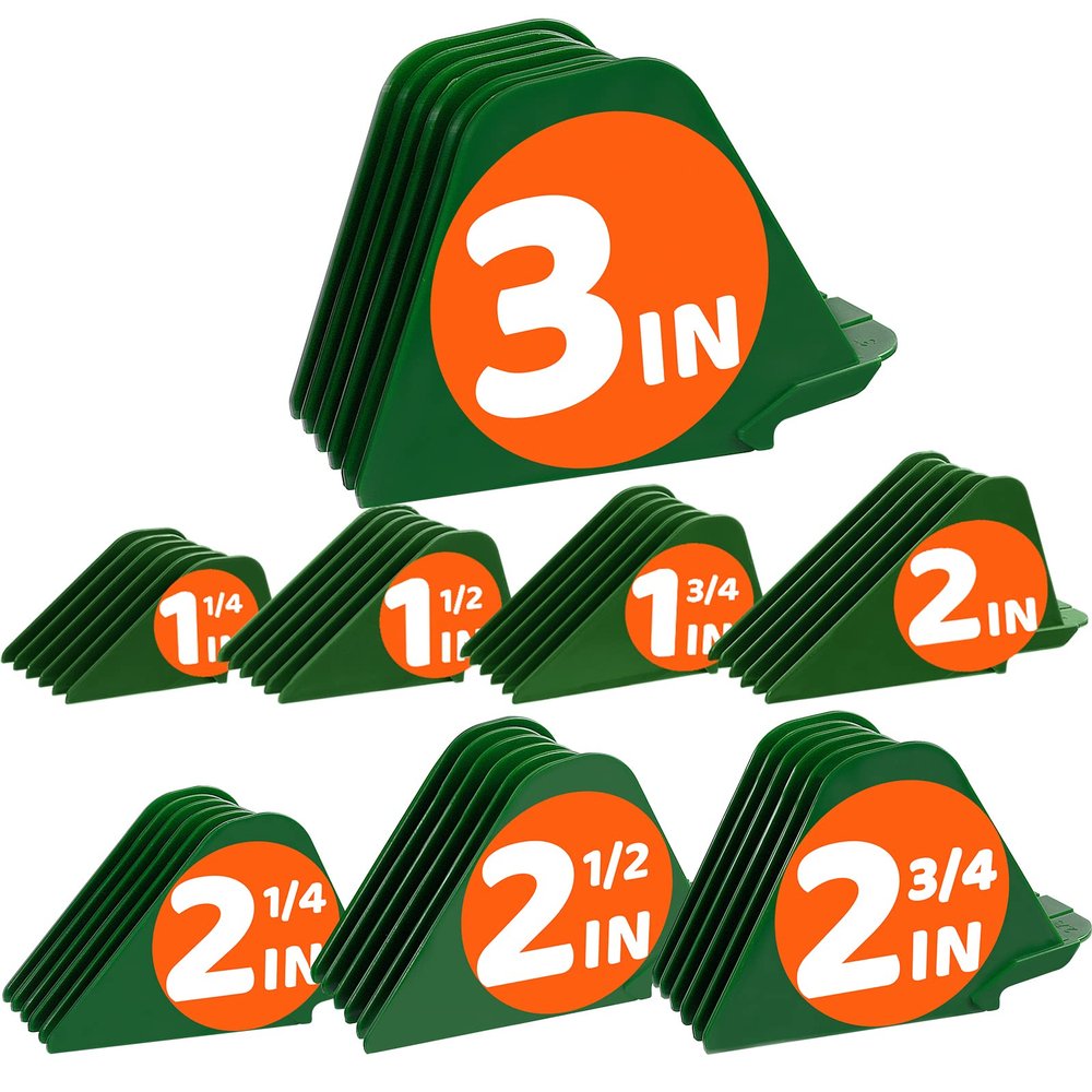 AFANSO Hair Clipper Guards, Extra Long 3 Inch, 8pcs Green - Compatible with Most Wahl Full Size Hair Clippers, Large Guide Comb Set 3', 2.75', 2.5', 2.25", 2", 1.75", 1.5", 1.25"