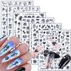 6 Sheets Rose Nail Stickers and 8 Sheets Love Heart Nail Stickers view 2