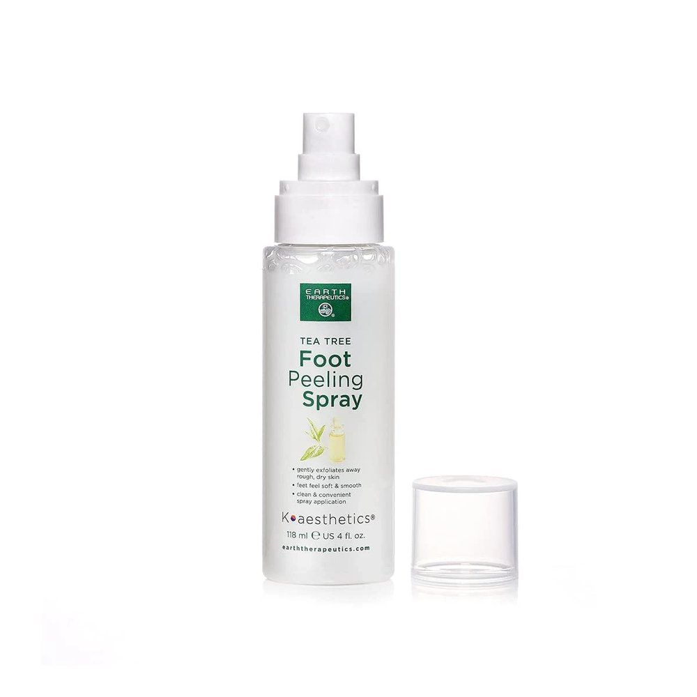 Earth Therapeutics Tea Tree Foot Peeling Spray Convenient Spray for Buffing Away Calluses Soothing Botanicals with Australian Tea Tree Oil Exfoliate Dry Rough Skin