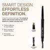 Palladio Brow Definer Retractable Pencil, Triangular Tip Fills Brows for a Natural Look, Tame and Shape Eyebrows with Spoolie Brush, Eyebrow Shaper, Buildable Light to Dark Colors, (Medium Brown) view 3
