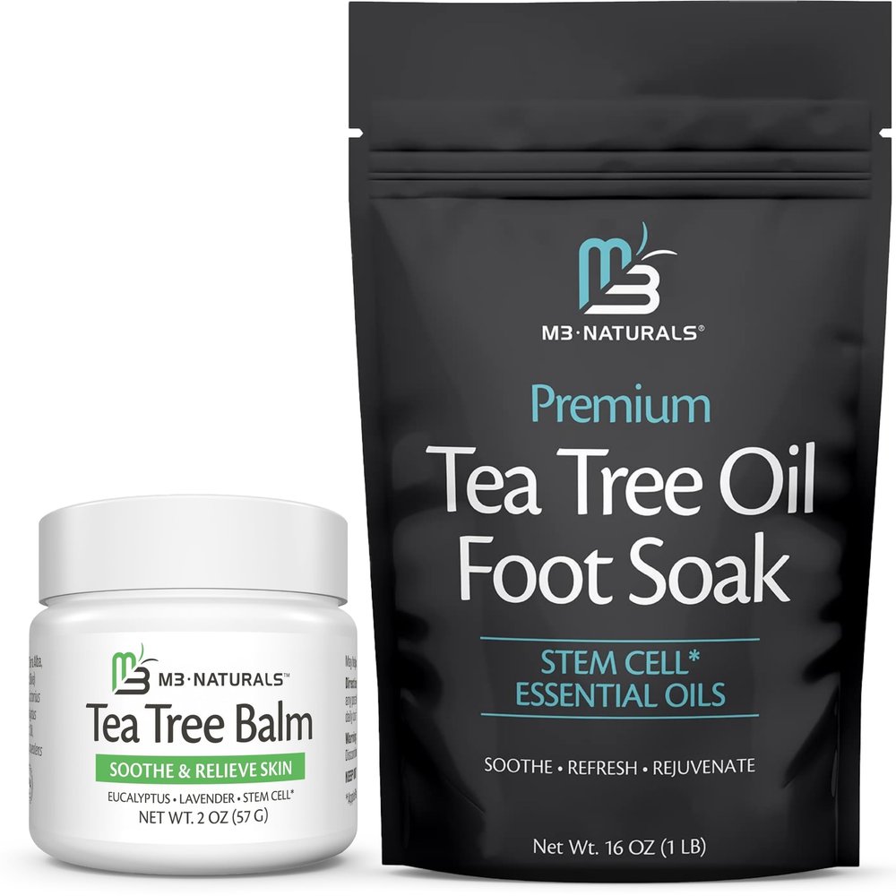 Tea Tree Oil Foot Soak with Epsom Salts & Tea Tree Oil Foot Balm (2 Fl Oz)