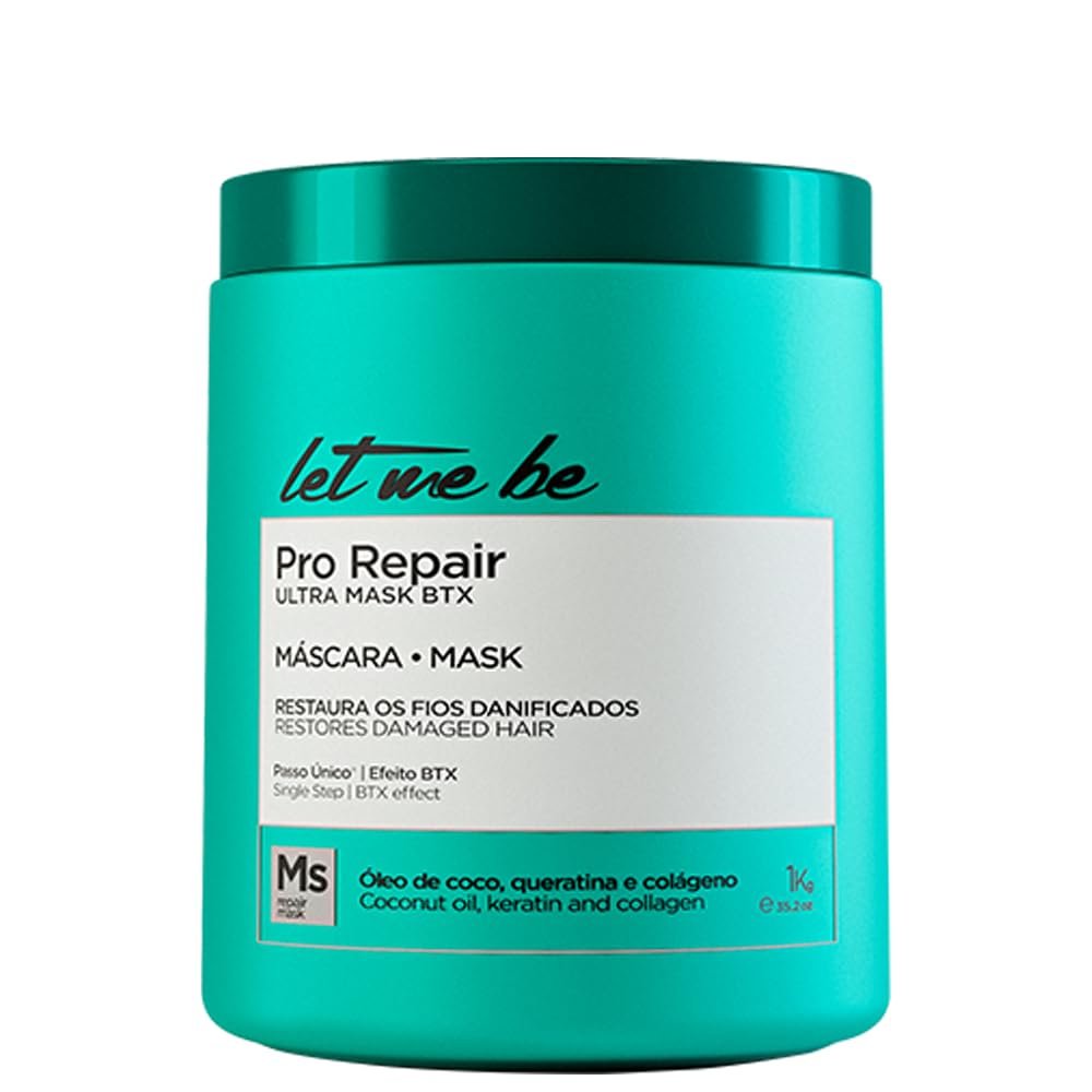 Let Me Be Pro Repair Ultra Mask BTX 1kg / 35.27 oz  Deep Conditioning Hair Mask for Damaged, Dry, Bleached, or Chemically Treated Hair  Intense Nourishment, Shine & Smoothness  Pro Repair