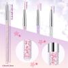 12 Pieces Makeup Brush Art Fine Point Eyeliner Brush Cosmetic Gel Graphic Eyeliner Applicator for Wet Powder Liquid Gel view 2