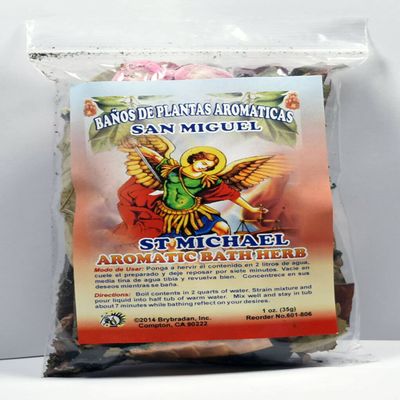 1 PC Aromatic Soothing Herbal Bath Saint Michael SAN Miguel BANO DE PLANTAS AROMATICAS - Made in USA - 1 OZ