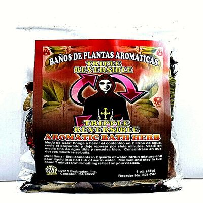 3 PCS Aromatic Soothing Herbal Bath Reversible BANO DE PLANTAS AROMATICAS - Made in USA - 1 OZ