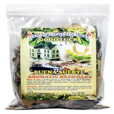3 PCS Aromatic Soothing Herbal Bath Good Luck Buena Suerte BANO DE PLANTAS AROMATICAS - Made in USA - 1 OZ