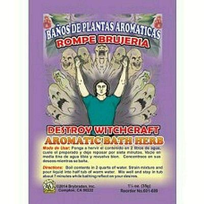 12 PCS Aromatic Soothing Herbal Bath Destroy Witchcraft Rompe Brujeria BANO DE PLANTAS AROMATICAS - Made in USA - 1 OZ
