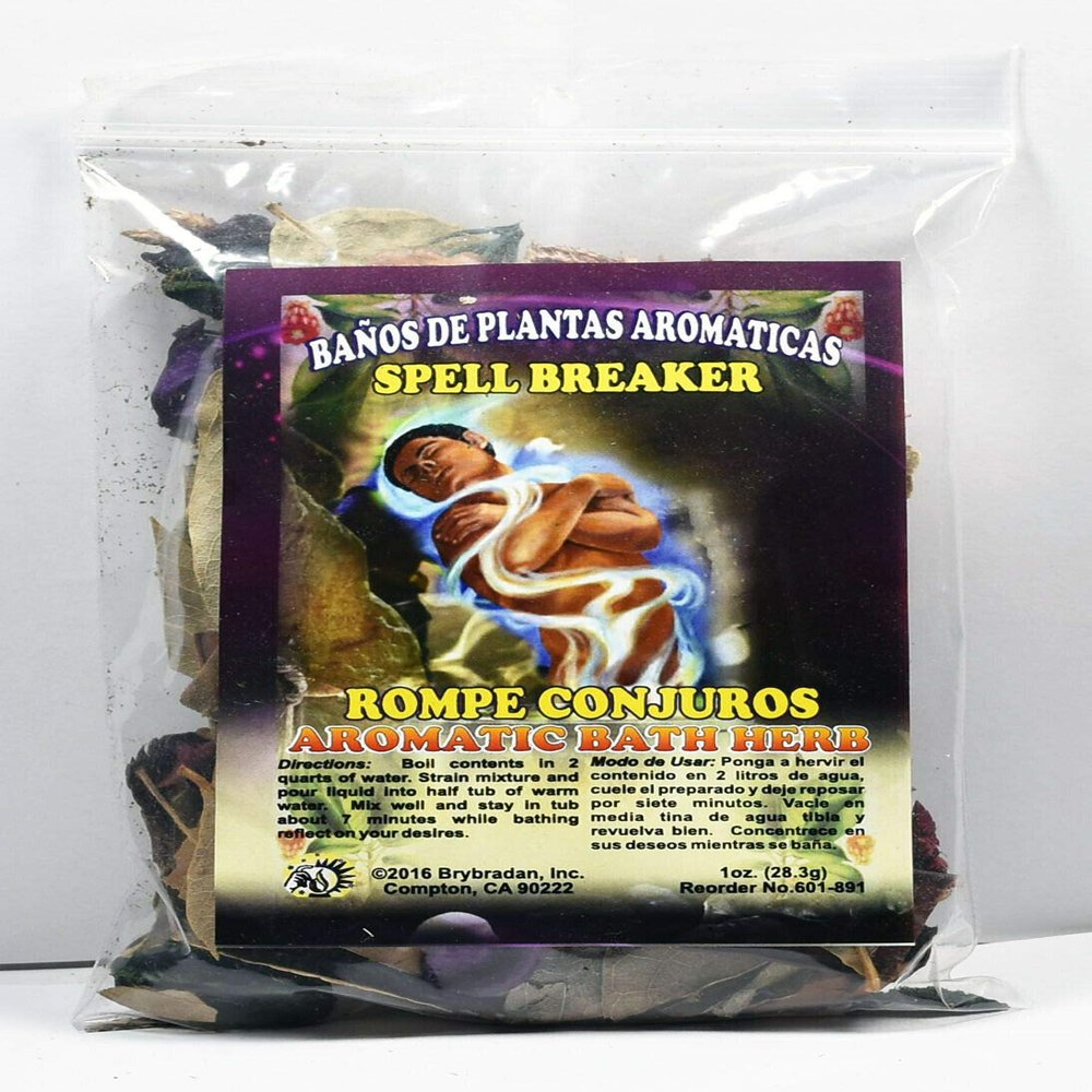 6 PCS Aromatic Soothing Herbal Bath Spell Breaker ROMPE CONJUROS BANO DE PLANTAS AROMATICAS - Made in USA - 1 OZ