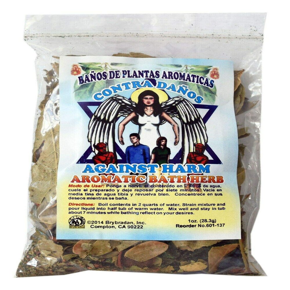 6 PCS Aromatic Soothing Herbal Bath Against HARM Contra DANOS BANO DE PLANTAS AROMATICAS - Made in USA - 1 OZ