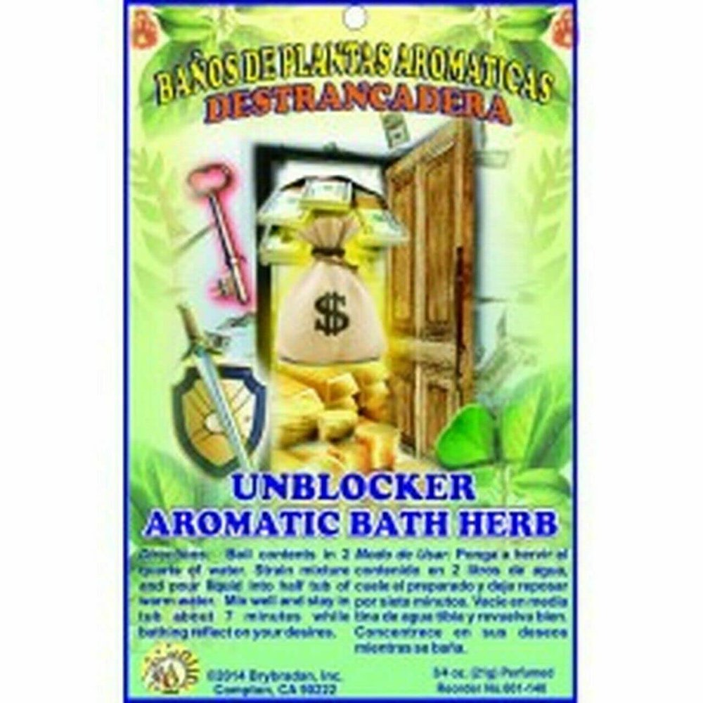 6 PCS Aromatic Soothing Herbal Bath UNBLOCKER DESTRANCADERA BANO DE PLANTAS AROMATICAS - Made in USA - 1 OZ