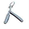 A-Store Sterling Silver 22x3mm Movable Straight Razor Blade Shaving Charm! Jewelry Making For You view 1
