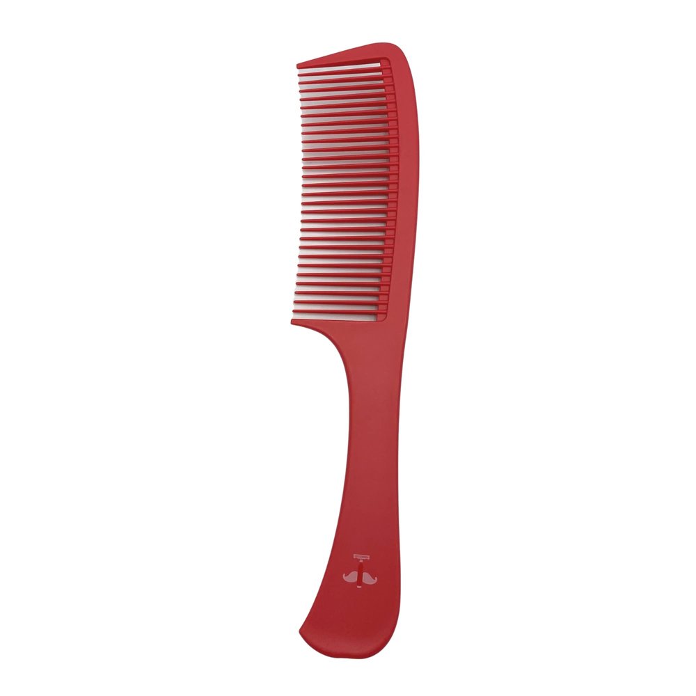 Carbon Wide Tooth Comb by Shave Essentials (Red)