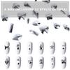120 Pcs Black Crystal Flatback Rhinestones Set for Nail, Art, Crafts, Makeup, Tumblers Glitter Round with Tweezers and Picking Pen view 2
