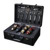 BJTDLLX Professional Barber Carrying Case, Portable Stylist Tool Box Numlock System, Salon Hair Cutting Grooming Kit Storage Organizer for Clippers Trimmers Scissors Barber Supplies -Black
