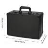 BJTDLLX Professional Barber Carrying Case, Portable Stylist Tool Box Numlock System, Salon Hair Cutting Grooming Kit Storage Organizer for Clippers Trimmers Scissors Barber Supplies -Black view 4