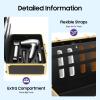 BJTDLLX Professional Barber Carrying Case, Portable Stylist Tool Box Numlock System, Salon Hair Cutting Grooming Kit Storage Organizer for Clippers Trimmers Scissors Barber Supplies -Gold view 4