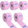 Barber Neck Strips - 5 Rolls 500 Pieces Pink, Disposable & Flexible Water-Resistant Self-Adhering Paper for Salon Hair Cutting & Styling view 1