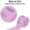Barber Neck Strips - 5 Rolls 500 Pieces Pink, Disposable & Flexible Water-Resistant Self-Adhering Paper for Salon Hair Cutting & Styling view 3