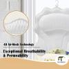 Bathtub Pillow with 4D Air Mesh Thick Soft, Bath Pillows for Tub Neck and Back Support, Hot Tub Pillow for Women & Men, Powerful Suction Cups, Best Gift, White view 4