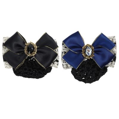 Beaupretty 2pcs Hair Bun Cover Bowknot Design Elegant Hair Net Barrette for Women for Work and Special Occasions Lightweight and Easy to Use