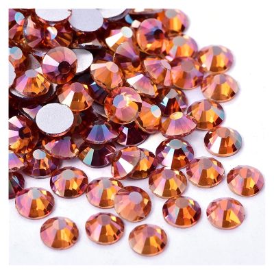 Mix Size SS3-SS30 Crystal Glass Non Hotfix Rhinestone Glitter Rhinestones Flatback Diamond Nail Art Decorations (Color : 0005, Size : SS12-1440pcs)