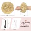 RUWISS Messy Bun Hair Piece Human Hair Messy Rose Bun Hair Buns Hair Piece for Women Real Hair Scrunchies Updo Hair Pieces Bun Extension Ponytail Messy Hair Bun (Bleach Blonde) view 4