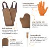 Luxspire 5 Piece Self Tanning Mitt Applicator Kit, Soft Tanner Mitt Set with Exfoliating Glove, Back Lotion Applicator, Face Makeup Brush, Mini Finger Face Self Tanner Mitt for Lotions, Mousses,Creams view 2