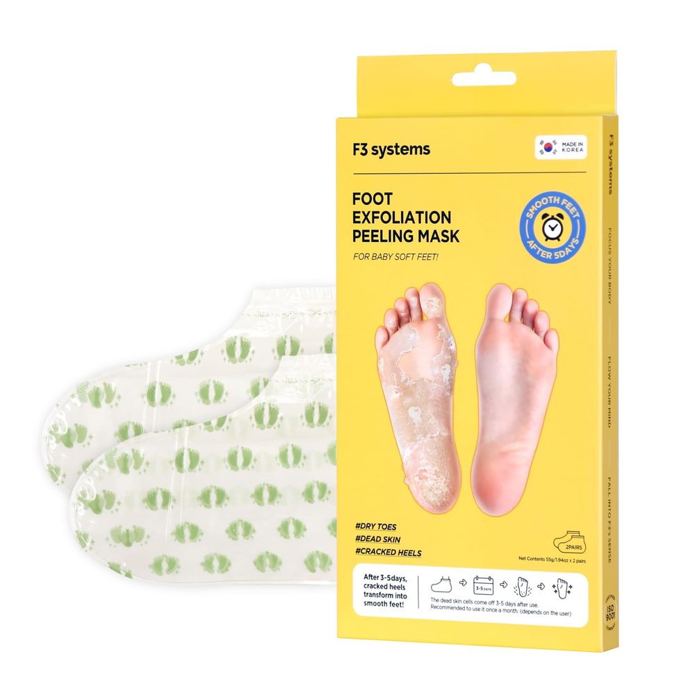 F3 systems, Foot Exfoliation Peeling MASK, Baby Foot Peel, Cracked Feet, Callus Remover, Korean Footcare