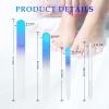 4 Pcs Glass Nail File Set Nail Files and Cuticle Pusher Double Sided Crystal Fingernail Buffers for Women Natural Fingernail Manicure Pedicure Toenail Buffer Cuticle Trimmer view 2