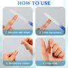 4 Pcs Glass Nail File Set Nail Files and Cuticle Pusher Double Sided Crystal Fingernail Buffers for Women Natural Fingernail Manicure Pedicure Toenail Buffer Cuticle Trimmer view 3