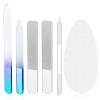 6 Pcs Glass Nail File and Nail Shiner Set Manicure Pedicure Glass File Buffer Cuticle Trimmer Nano Finger Nano Foot Scrubber Callus Remover Foot Care Pedicure Fingernails Toenail view 1