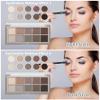 Go Ho 10 Colors Eyeshadow Palette,All Matte Eyeshadow Palette for Older Women,Highly Pigmented Blendable Shades,Neutral Eye Shadow Palette Makeup,Waterproof Cool-tone Grey Brown Eyeshadow,04 view 2