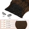 FESHFEN Clip in Hair Extensions - 4 PCS Long Wavy Thick Clip in Hairpieces Full Head Synthetic Hair Extension for Women, Chestnut Brown 20 Inch view 4