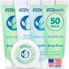 EcoEarth Hotel Toiletries Bundle (Spring Breeze, 1 oz Each, 250 Pieces) 5-Piece Set: 50 Each Round Bar Soap, Shampoo, Conditioner, Body Lotion & Body Wash - Bulk Mini Guest Amenities view 1
