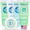 EcoEarth Hotel Toiletries Bundle (Spring Breeze, 1 oz Each, 125 Pieces) 5-Piece Set: 25 Each Round Bar Soap, Shampoo, Conditioner, Body Lotion & Body Wash - Bulk Mini Guest Amenities view 1