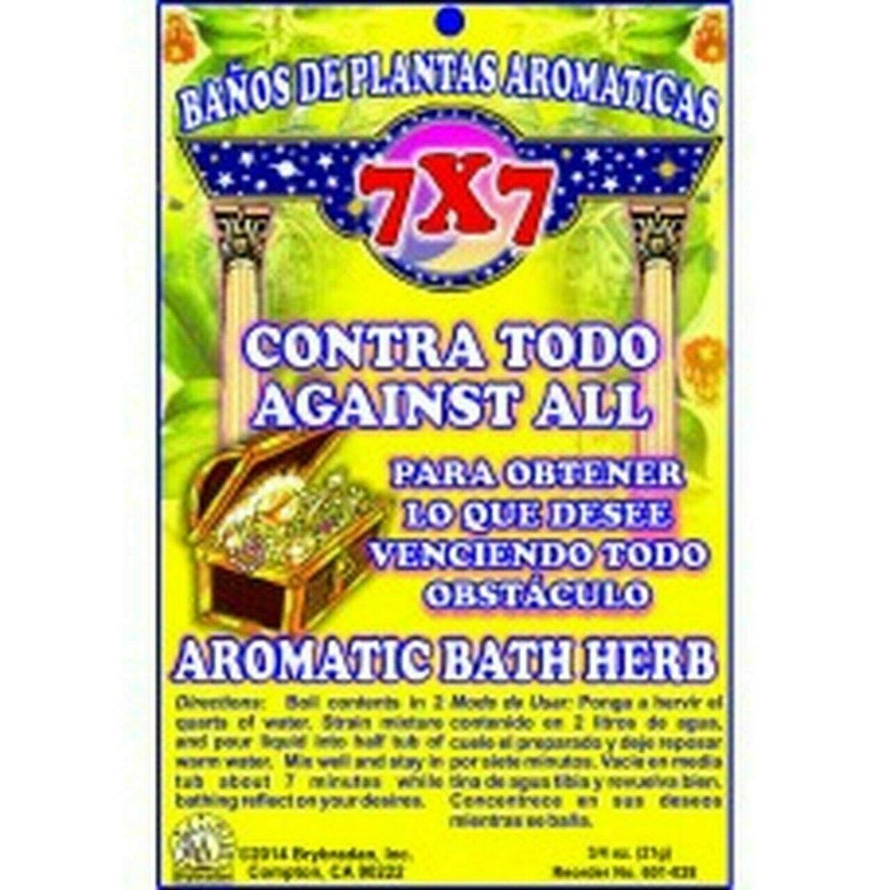 1 PC Aromatic Soothing Herbal Bath 7X7 Against All 7x7 Contra TODO BANO DE PLANTAS AROMATICAS - Made in USA - 1 OZ