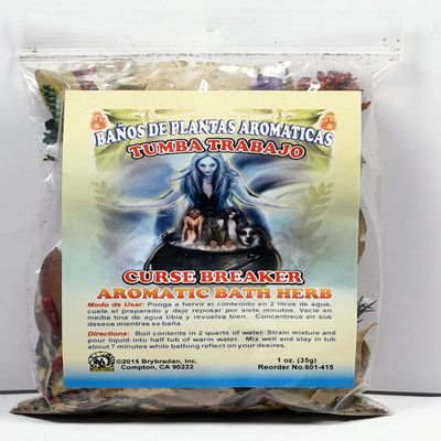 1 PC Aromatic Soothing Herbal Bath Curse Breaker TUMBA Trabajo BANO DE PLANTAS AROMATICAS - Made in USA - 1 OZ