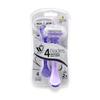 W Beauty Razors for Women, 4 Blades Shaver, Infused with Vitamin E & Aloe, for a Simply Smoother Body Shave Bikini Hair Removal, 1 Pack (2 Pieces), Pink/Purple, (8700B1) view 1