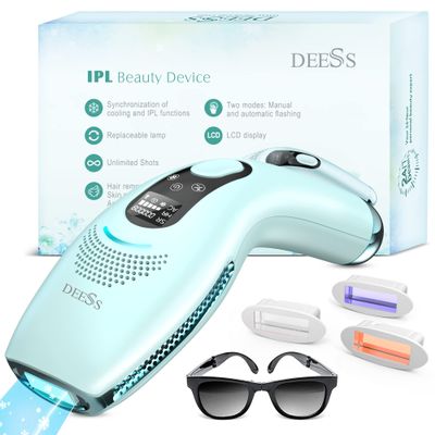 DEESS Laser Hair Removal for Women and Men, GP590PRO Fastest ICE Auto Cooling IPL Hair Removal Device, Safe & Painless, Long-Lasting Reduction of Body & Face Hair Regrowth, Home Use