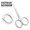 Cuticle Scissor, Extra Fine for Women and Men, Curved Stainless Steel Precise Pointed Tip Grooming Blades, Manicure, Pedicure, Trim Nail, Eyebrow, Eyelash, and Dry Skin, Hobri International, Silver view 2