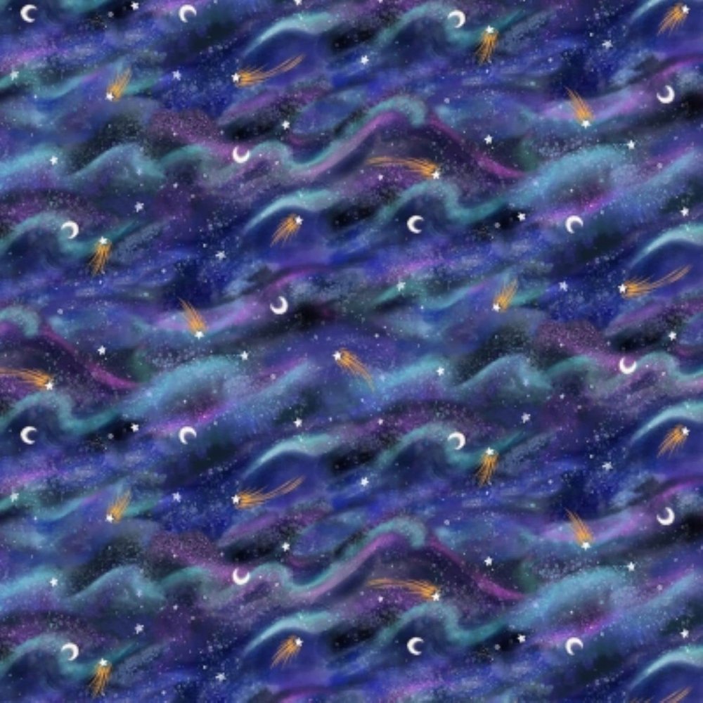 Timeless Treasures Arctic Nights C1142 Night Arctic Night Sky