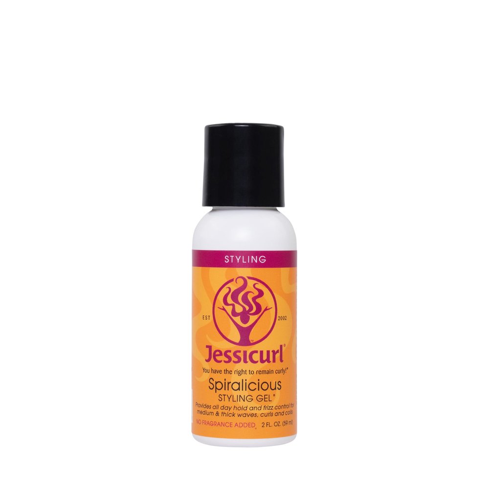 Jessicurl Spiralicious Gel, 2 Fl Oz - Hair Styling Gel for Curly Hair and Frizz Control, Safe for Color-Treated Hair, No Fragrance Added, Sulfate Free, Vegan